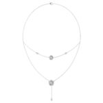 18K WHITE GOLD 3/4CT ROUND DIAMOND LADIES NECKLACE - Image 2