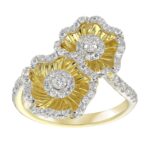 18K YELLOW GOLD 1/2CT ROUND DIAMOND LADIES RING - Image 2