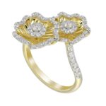 18K YELLOW GOLD 1/2CT ROUND DIAMOND LADIES RING - Image 3