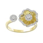 18K YELLOW GOLD 1/4CT ROUND DIAMOND LADIES RING - Image 2