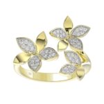 18K YELLOW GOLD 1/4CT ROUND DIAMOND LADIES RING - Image 2
