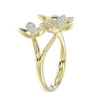 18K YELLOW GOLD 1/4CT ROUND DIAMOND LADIES RING - Image 3