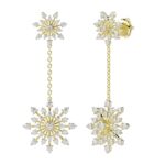 18K YELLOW GOLD 1CT ROUND DIAMOND LADIES EARRINGS - Image 3