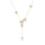 18K YELLOW GOLD 1CT ROUND DIAMOND LADIES NECKLACE