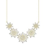 18K YELLOW GOLD 2 1/4CT ROUND DIAMOND LADIES NECKLACE
