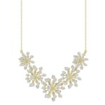 18K YELLOW GOLD 2 1/4CT ROUND DIAMOND LADIES NECKLACE - Image 2