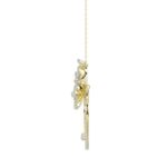 18K YELLOW GOLD 3/4CT ROUND DIAMOND LADIES PENDANT WITH CHAIN - Image 3