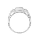 14K WHITE GOLD 1/2CT ROUND DIAMOND MEN'S RING - Image 2