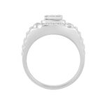 14K WHITE GOLD 3/4CT ROUND DIAMOND MEN'S RING - Image 2
