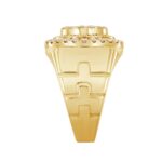 14K YELLOW GOLD 1 1/2CT ROUND DIAMOND MEN'S RING - Image 3