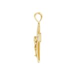 14K YELLOW GOLD 1 5/8CT ROUND DIAMOND MEN'S PENDANT - Image 3