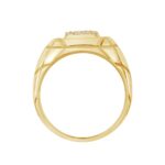 14K YELLOW GOLD 1/2CT ROUND DIAMOND MEN'S RING - Image 2