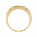 14K YELLOW GOLD 1/2CT ROUND DIAMOND MEN'S RING(CENTER STONE ROUND DIAMPOND 1/2CT) - Image 2