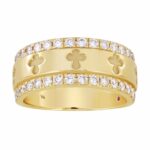 14K YELLOW GOLD 1CT ROUND DIAMOND MEN'S BAND