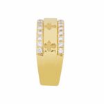 14K YELLOW GOLD 1CT ROUND DIAMOND MEN'S BAND - Image 3
