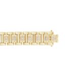 14K YELLOW GOLD 2 1/2CT ROUND DIAMOND MEN'S BRACELET - Image 2
