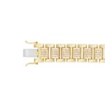 14K YELLOW GOLD 2 1/2CT ROUND DIAMOND MEN'S BRACELET - Image 3
