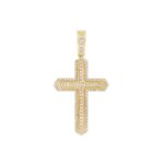 14K YELLOW GOLD 3/4CT ROUND DIAMOND MEN'S PENDANT