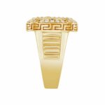 14K YELLOW GOLD 3/4CT ROUND DIAMOND MEN'S RING - Image 3