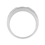 18K WHITE GOLD 1/2CT ROUND DIAMOND MEN'S RING(CENTER STONE ROUND DIAMPOND 1/2CT) - Image 2