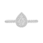 10K WHITE GOLD 1/10CT ROUND DIAMOND LADIES RING (RUBY DIAMOND) - Image 5