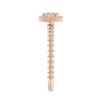14K ROSE GOLD 1/10CT ROUND DIAMOND LADIES RING - Image 4