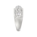 14K WHITE GOLD 1 1/3CT ROUND/BAGUETTE DIAMOND LADIES BAND - Image 3