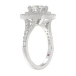 14K WHITE GOLD 1/2CT ROUND DIAMOND LADIES SEMI MOUNT RING(CENTER STONE MOUNT ROUND DIAMOND 1CT) - Image 2