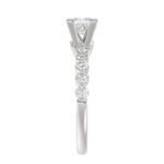 14K WHITE GOLD 1/2CT ROUND/PRINCESS DIAMOND LADIES SEMI MOUNT RING (CENTER STONE PRINCESS DIAMOND 1CT) - Image 6