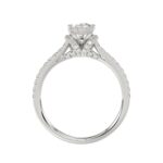 14K WHITE GOLD 1/3CT ROUND/PEAR DIAMOND LADIES SEMI MOUNT RING(CENTER STONE MOUNT PEAR DIAMOND 1CT) - Image 4