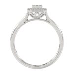 14K WHITE GOLD 1/5CT ROUND/BAGUETTE DIAMOND LADIES FASHION RING - Image 4
