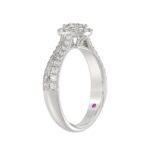 14K WHITE GOLD 1CT ROUND DIAMOND LADIES RING( CENTER STONE ROUND DIAMOND 5/8CT) - Image 2