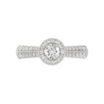 14K WHITE GOLD 1CT ROUND DIAMOND LADIES RING( CENTER STONE ROUND DIAMOND 5/8CT) - Image 6