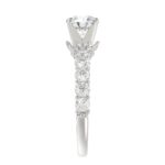 14K WHITE GOLD 1CT ROUND DIAMOND LADIES SEMI MOUNT RING(CENTER STONE MOUNT ROUND DIAMOND 1CT) - Image 5