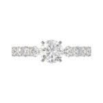 14K WHITE GOLD 1CT ROUND DIAMOND LADIES SEMI MOUNT RING(CENTER STONE MOUNT ROUND DIAMOND 1CT) - Image 6