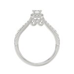 14K WHITE GOLD 1CT ROUND/BAGUETTE/EMERALD DIAMOND LADIES RING - Image 4