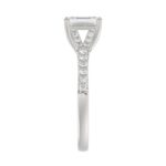 14K WHITE GOLD 1CT ROUND/EMERALD DIAMOND LADIES RING(CENTER STONE EMERALD DIAMOND 3/4CT) - Image 5