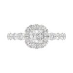 14K WHITE GOLD 1CT ROUND/PRINCESS DIAMOND LADIES SEMI MOUNT RING(CENTER STONE MOUNT PRINCESS DIAMOND 1CT) - Image 6