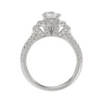 14K WHITE GOLD 3/4CT ROUND DIAMOND LADIES RING(CENTER STONE MOUNT ROUND DIAMOND 1CT) - Image 4