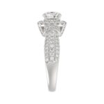 14K WHITE GOLD 3/4CT ROUND DIAMOND LADIES RING(CENTER STONE MOUNT ROUND DIAMOND 1CT) - Image 5