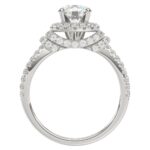 14K WHITE GOLD 3/4CT ROUND DIAMOND LADIES RING(CENTER STONE MOUNT ROUND DIAMOND 1CT) - Image 4