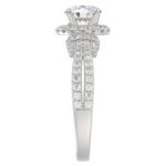 14K WHITE GOLD 3/4CT ROUND DIAMOND LADIES RING(CENTER STONE MOUNT ROUND DIAMOND 1CT) - Image 5