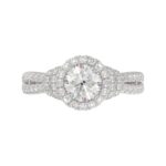14K WHITE GOLD 3/4CT ROUND DIAMOND LADIES RING(CENTER STONE MOUNT ROUND DIAMOND 1CT) - Image 6