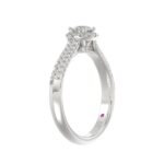 14K WHITE GOLD 5/8CT ROUND DIAMOND LADIES RING(CENTER STONE ROUND DIAMOND 1/4CT) - Image 2