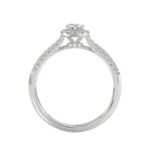 14K WHITE GOLD 5/8CT ROUND DIAMOND LADIES RING(CENTER STONE ROUND DIAMOND 1/4CT) - Image 4