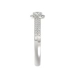 14K WHITE GOLD 5/8CT ROUND DIAMOND LADIES RING(CENTER STONE ROUND DIAMOND 1/4CT) - Image 5