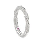14K WHITE GOLD 7/8CT ROUND DIAMOND LADIES BAND - Image 2