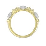 14K YELLOW GOLD 1/2CT ROUND DIAMOND LADIES BAND - Image 2