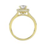 14K YELLOW GOLD 1/2CT ROUND DIAMOND LADIES BRIDAL SET(CENTER STONE MOUNT ROUND DIAMOND 1CT) - Image 5