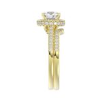 14K YELLOW GOLD 1/2CT ROUND DIAMOND LADIES BRIDAL SET(CENTER STONE MOUNT ROUND DIAMOND 1CT) - Image 6